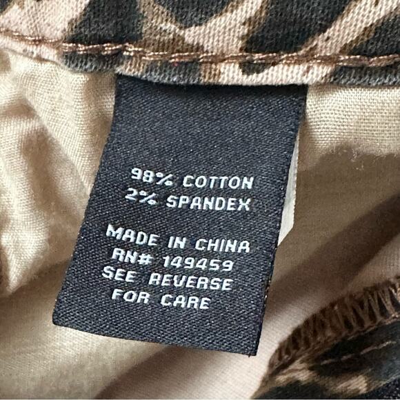 Ashley Mason Pants Leopard Cheetah Animal Print Cargo Skinny Pants Junior 7 - Picture 11 of 12